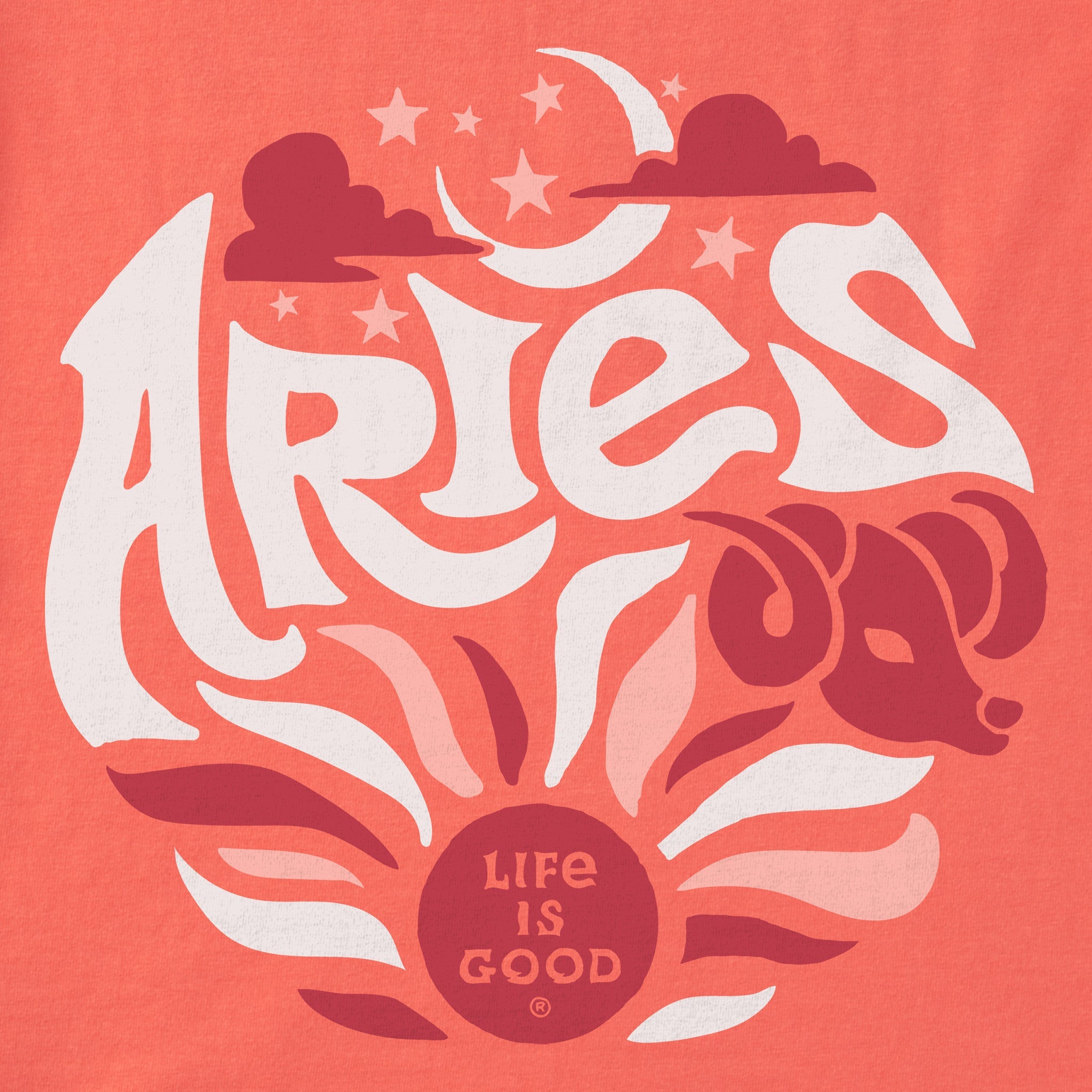 Women's Aries  Zodiac Vibes Short Sleeve Crusher Boxy Tee