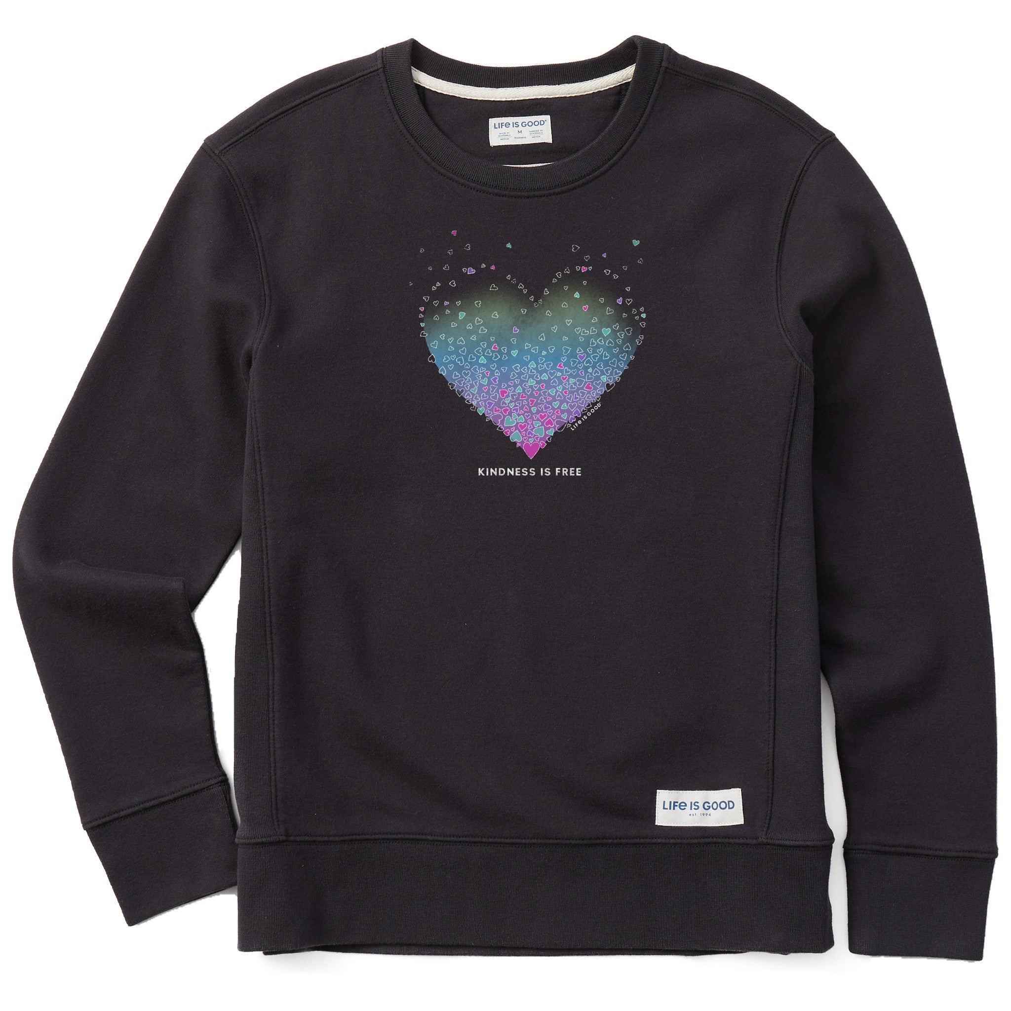 Women's Kindness is Free Evaporating Heart Simply True Fleece Crew