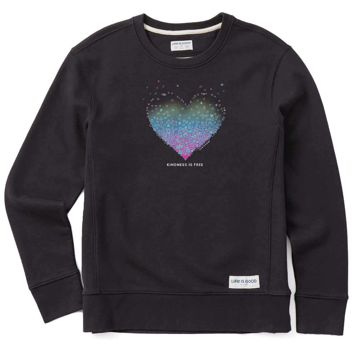 Women's Kindness is Free Evaporating Heart Simply True Fleece Crew