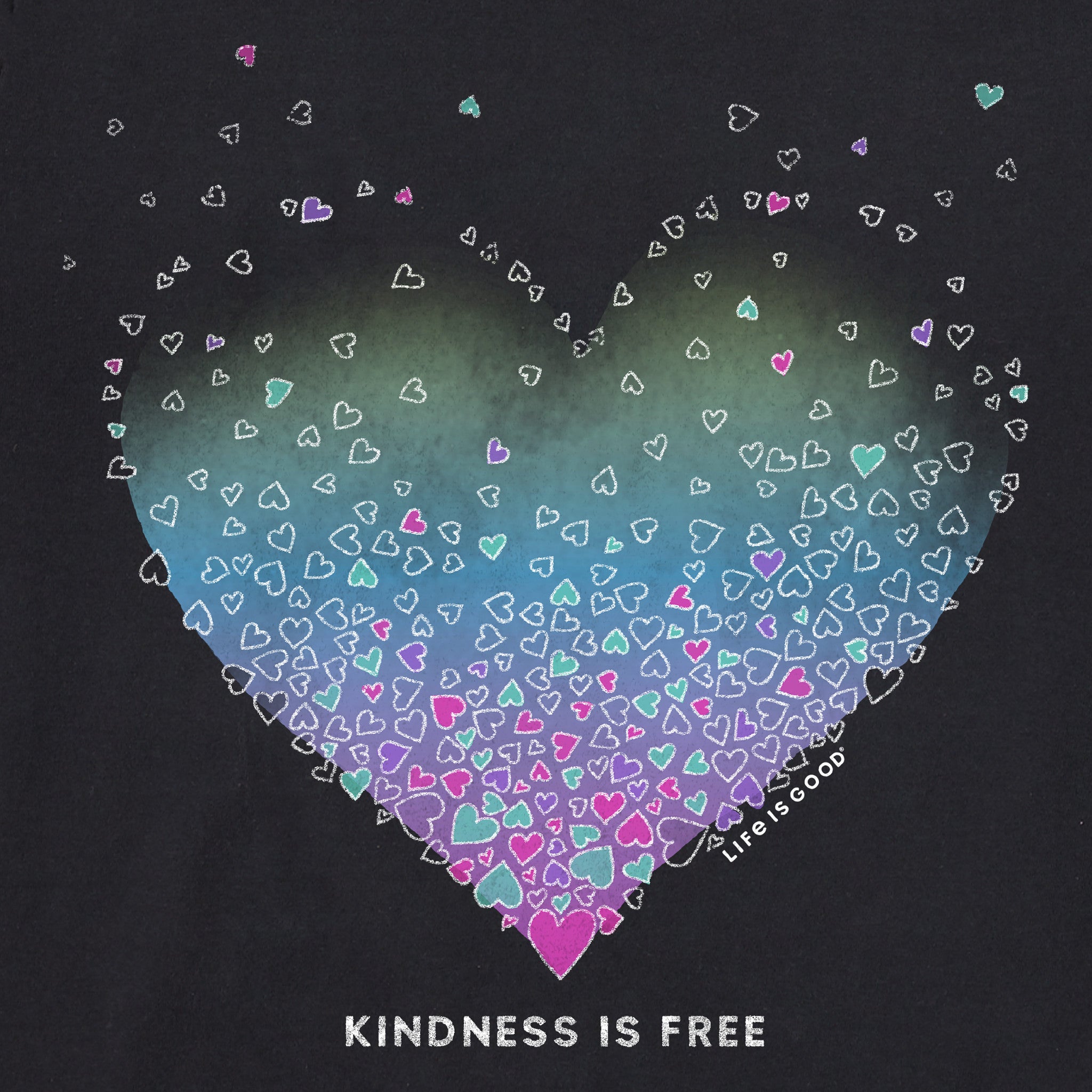 Women's Kindness is Free Evaporating Heart Simply True Fleece Crew