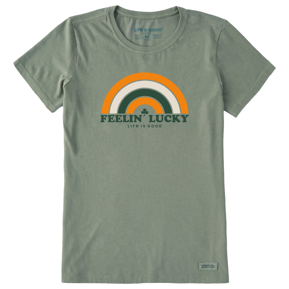 Women's Feelin' Lucky Rainbow Short Sleeve Crusher Tee
