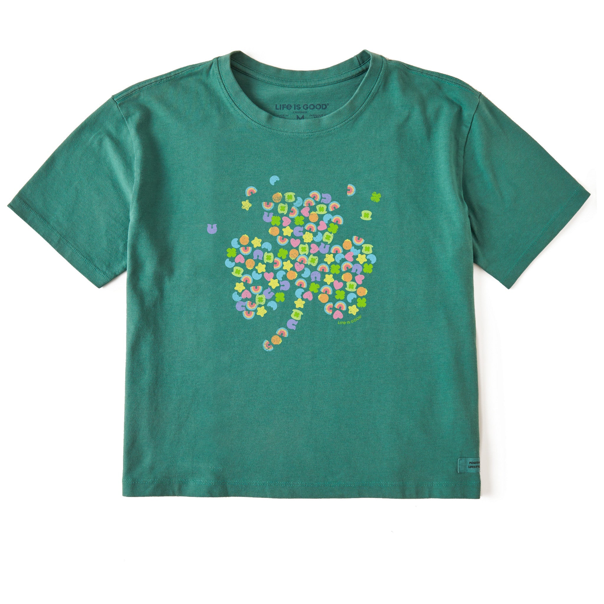 Women's Charmed Clover Short Sleeve Crusher Boxy Tee