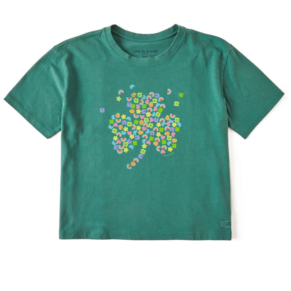 Women's Charmed Clover Short Sleeve Crusher Boxy Tee
