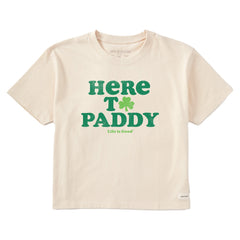 Women's Cooper Here to Paddy Clover Short Sleeve Crusher Boxy Tee