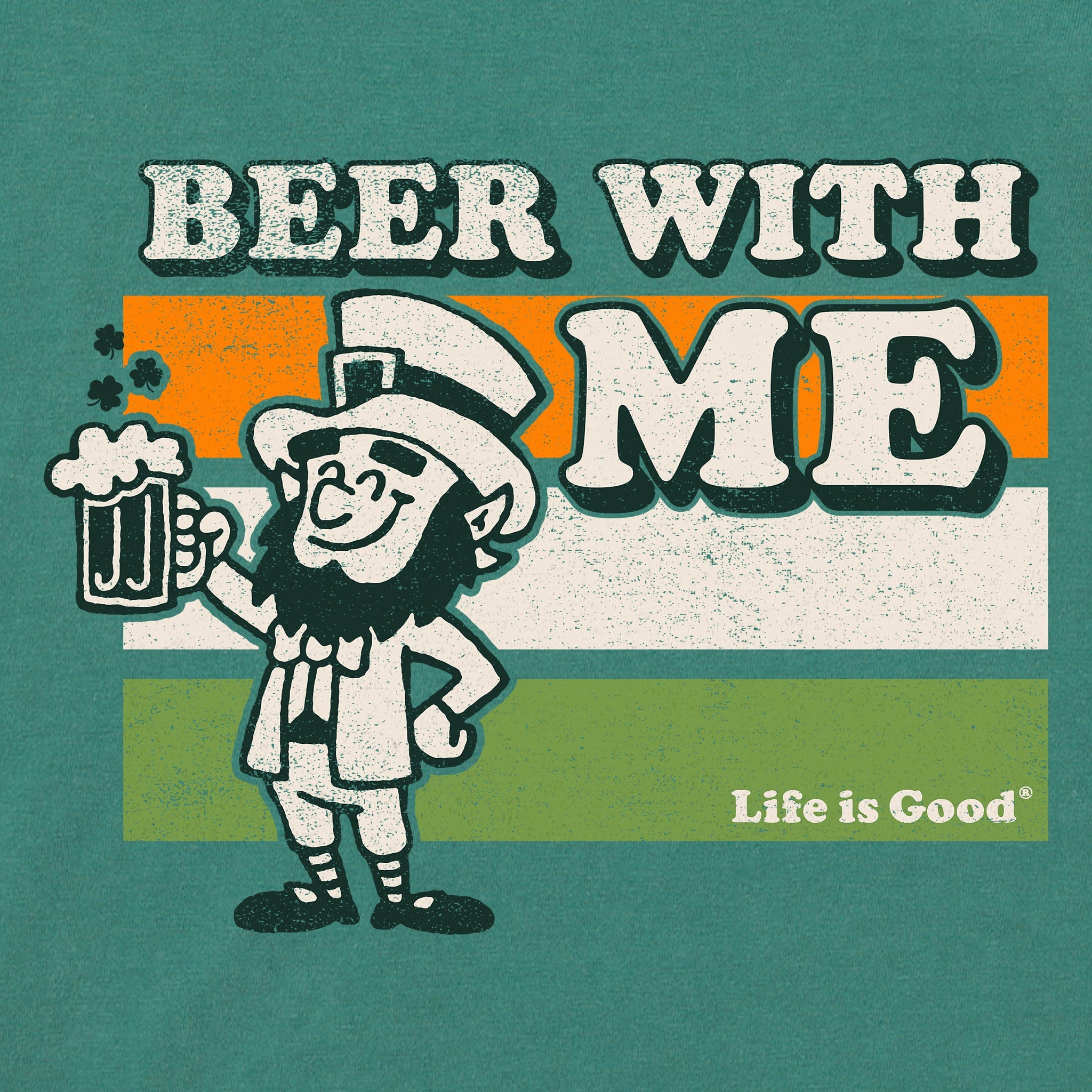 Women's Leprechaun Beer with Me Short Sleeve Crusher Boxy Tee