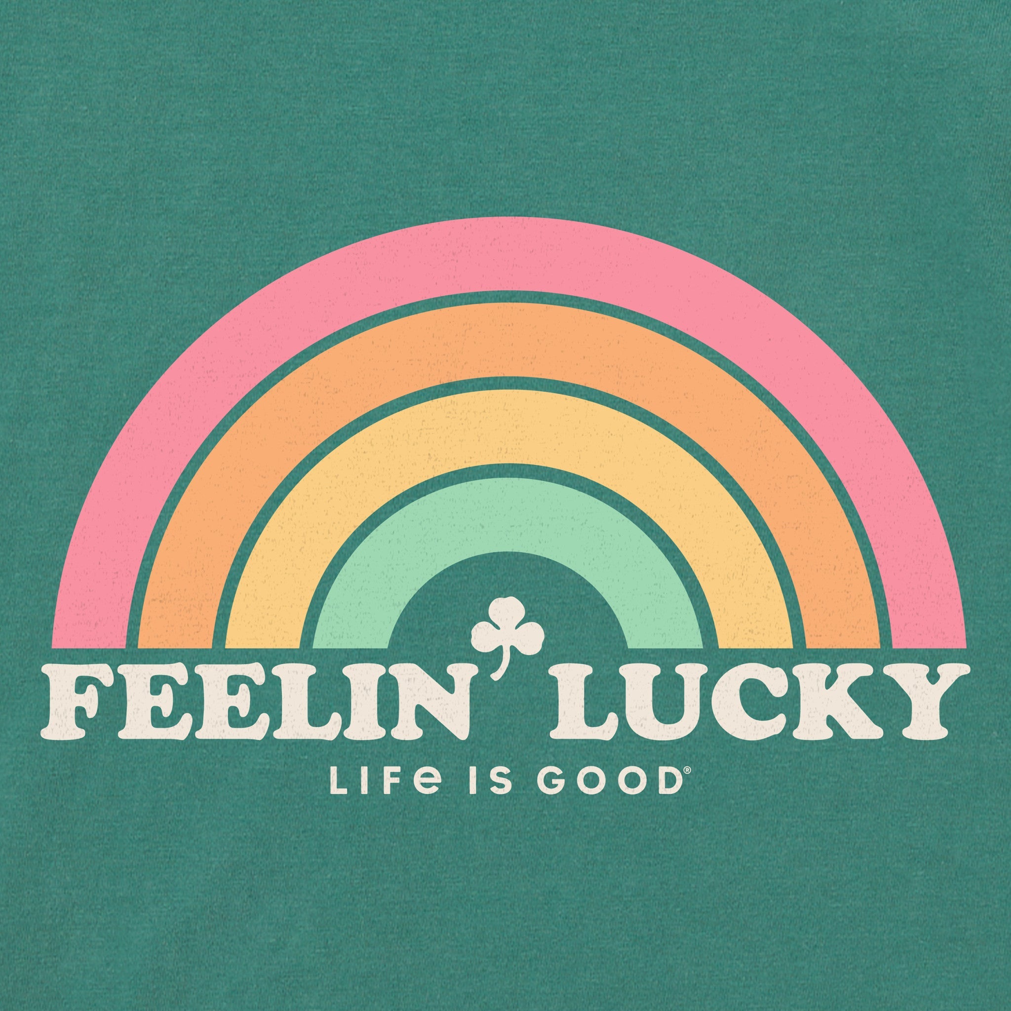 Women's Feelin' Lucky Rainbow Short Sleeve Crusher Boxy Tee