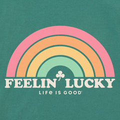 Women's Feelin' Lucky Rainbow Short Sleeve Crusher Boxy Tee