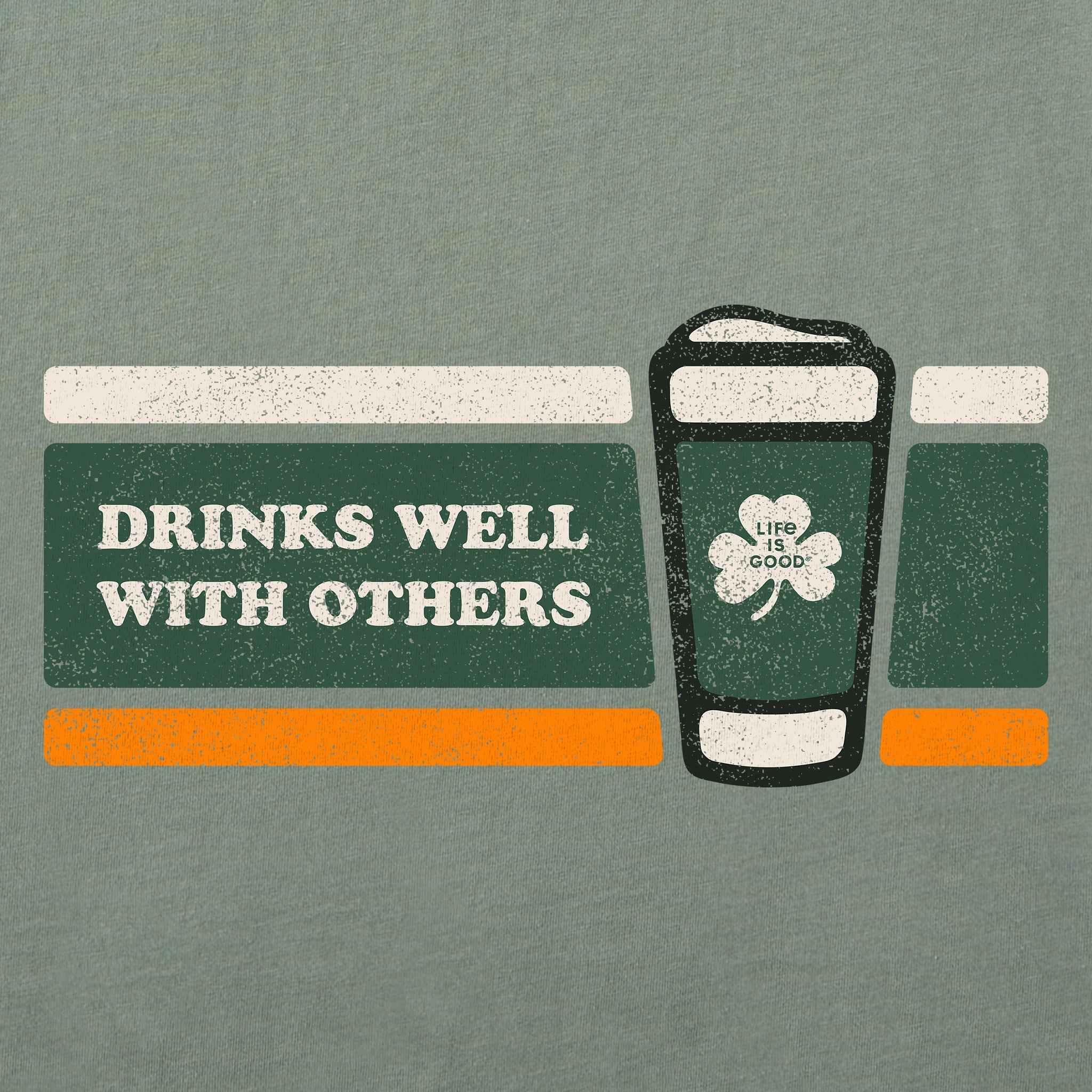 Men's Stripe Drinks Well with Others Short Sleeve Tee
