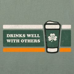 Men's Stripe Drinks Well with Others Short Sleeve Tee