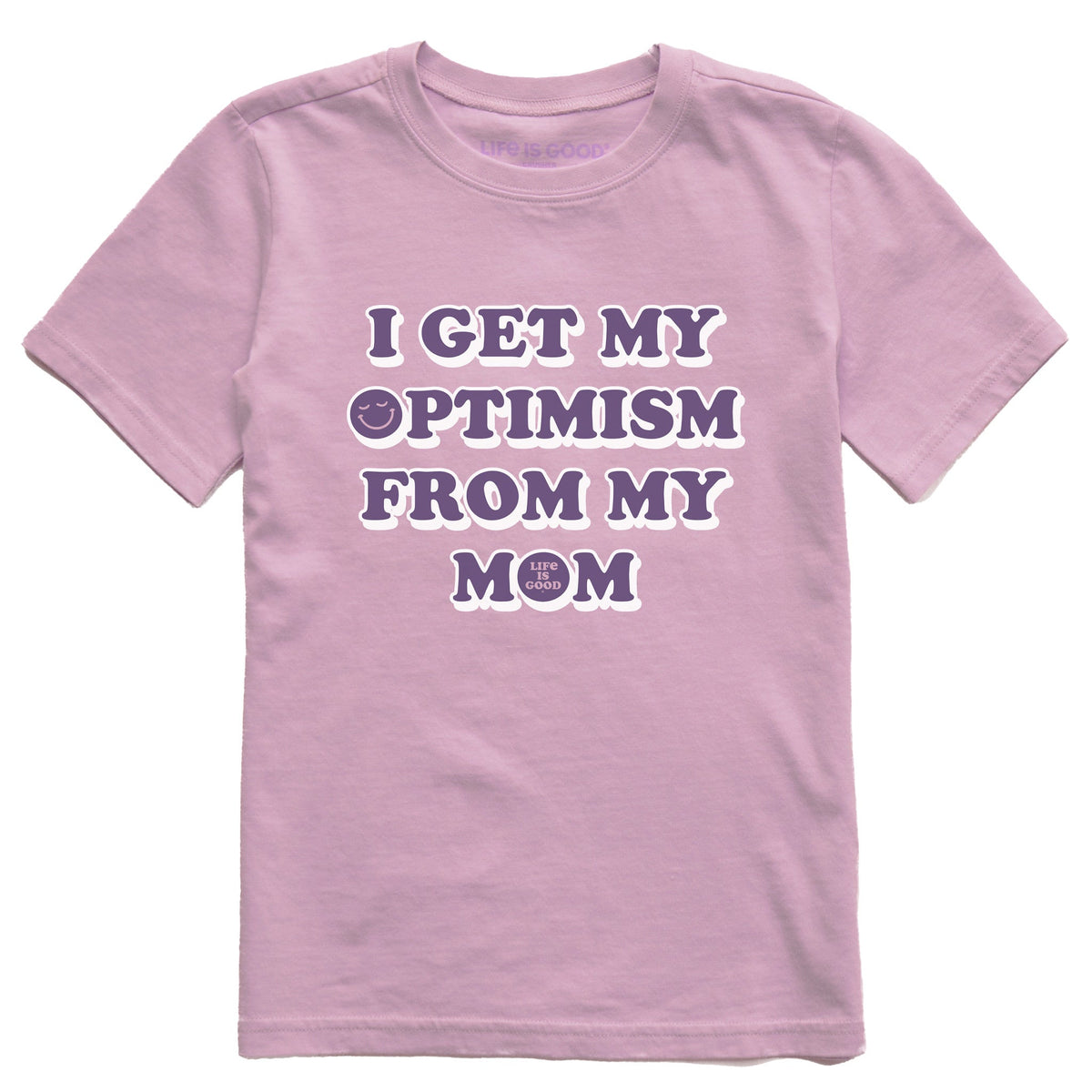 Kids Optimism from My Mom Short Sleeve Crusher Tee