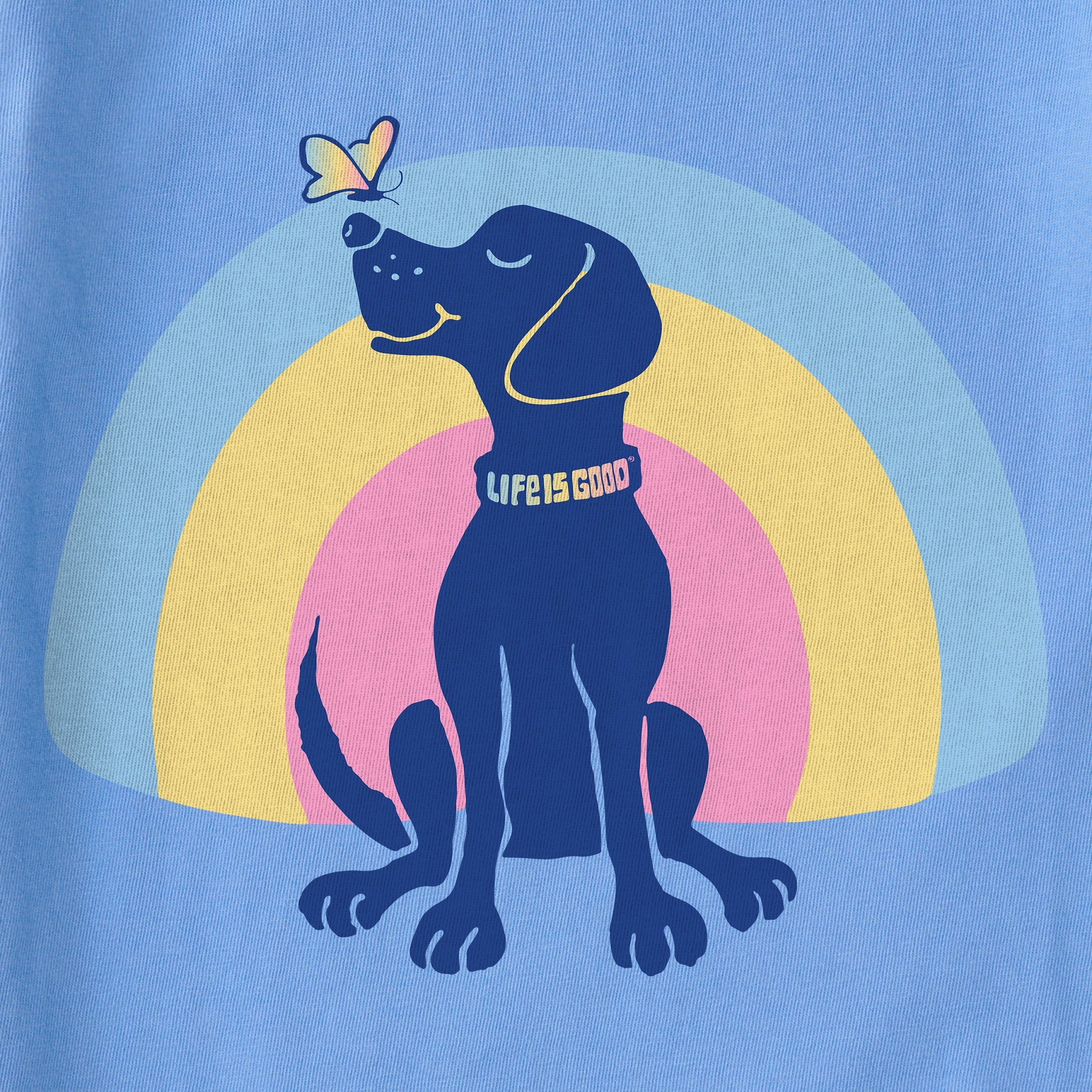 Kids Rainbow Dog Short Sleeve Crusher Tee