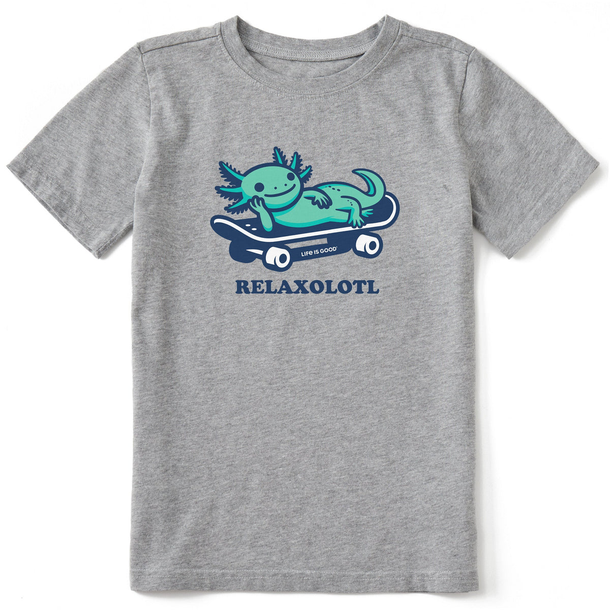 Kids Relaxolotl Skateboard Short Sleeve Crusher Tee
