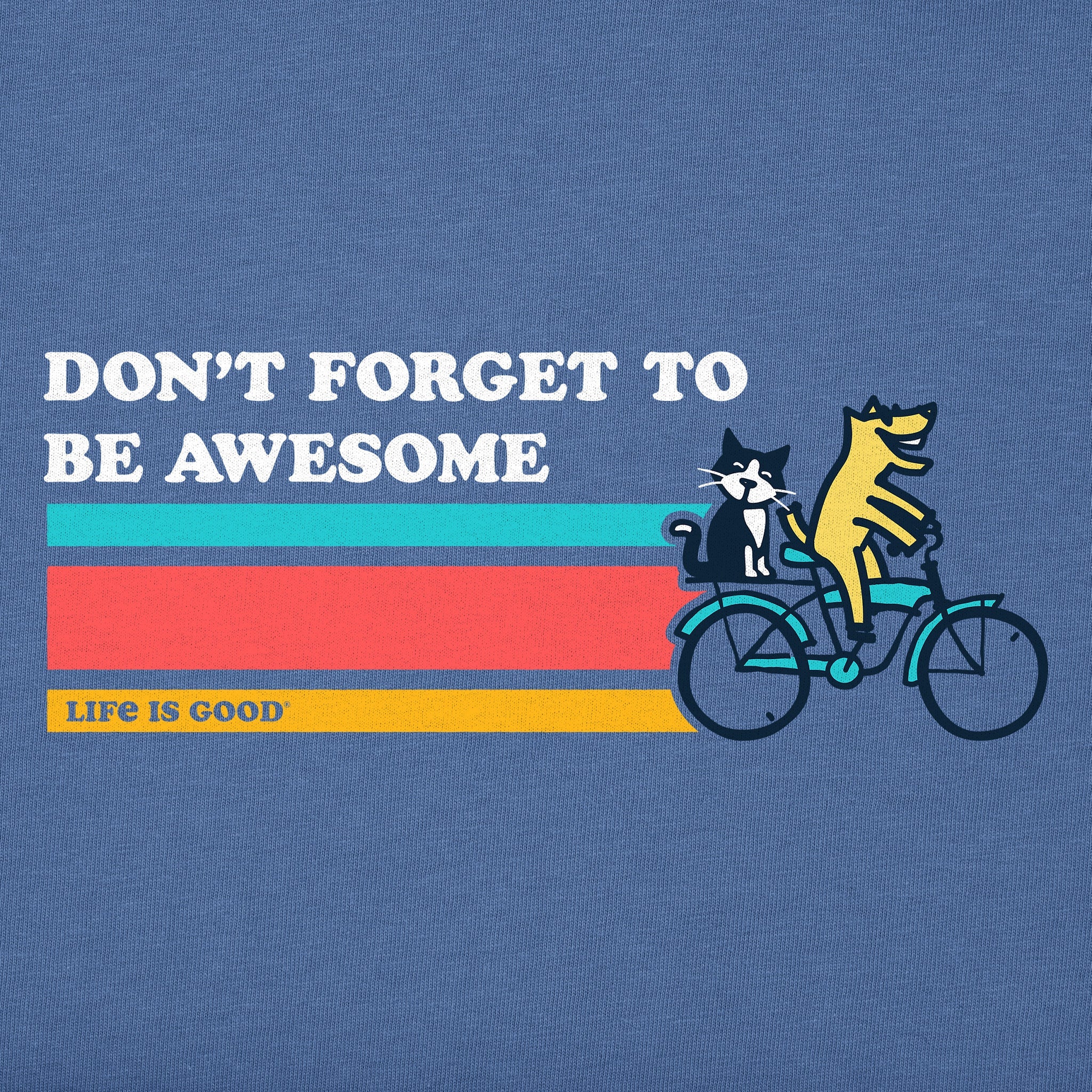 Kids Don't Forget to Be Awesome Bike Short Sleeve Crusher Tee