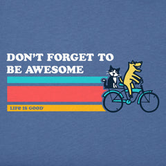 Kids Don't Forget to Be Awesome Bike Short Sleeve Crusher Tee
