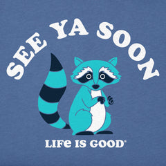 Kids See ya Soon Racoon Short Sleeve Crusher Tee