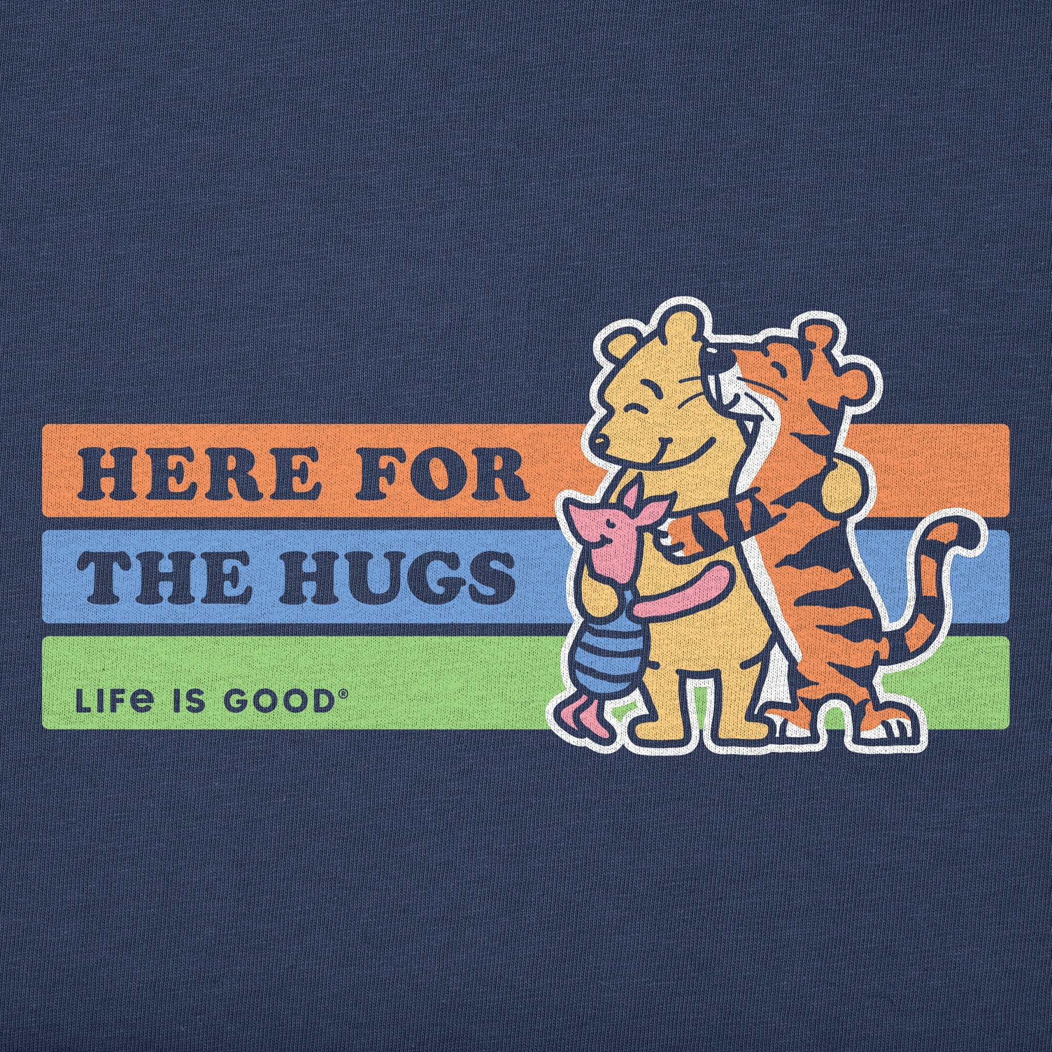Kids Here for the Hugs Winnie & Friends Short Sleeve Crusher Tee