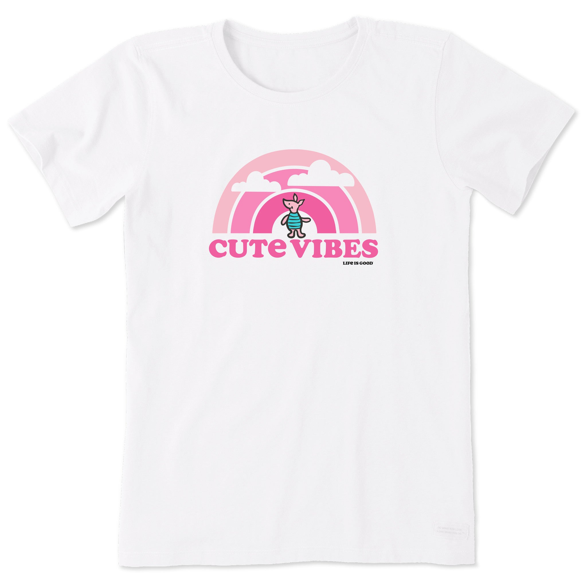 Women's Cute Vibes Winnie Rainbow Short Sleeve Tee