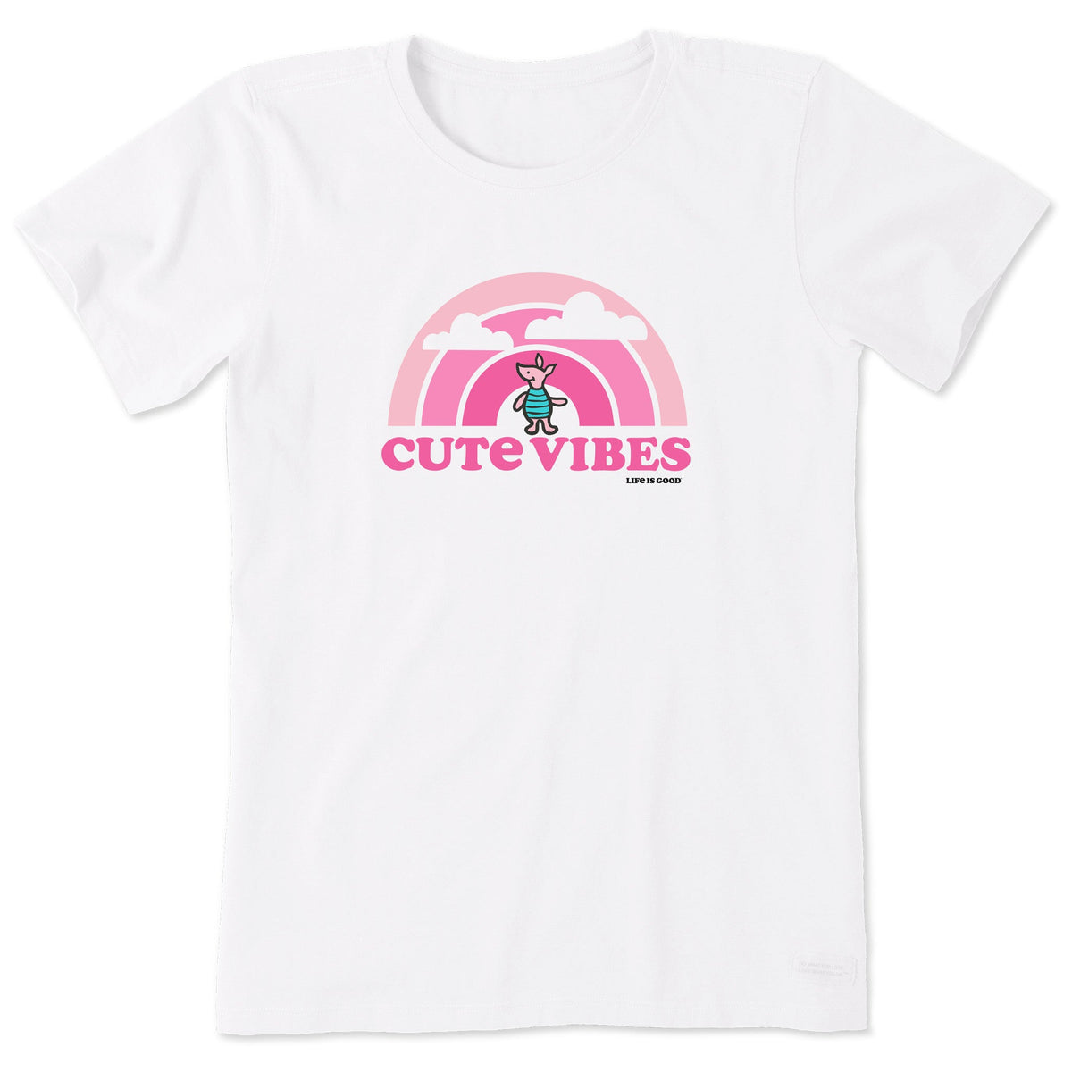 Women's Cute Vibes Winnie Rainbow Short Sleeve Tee