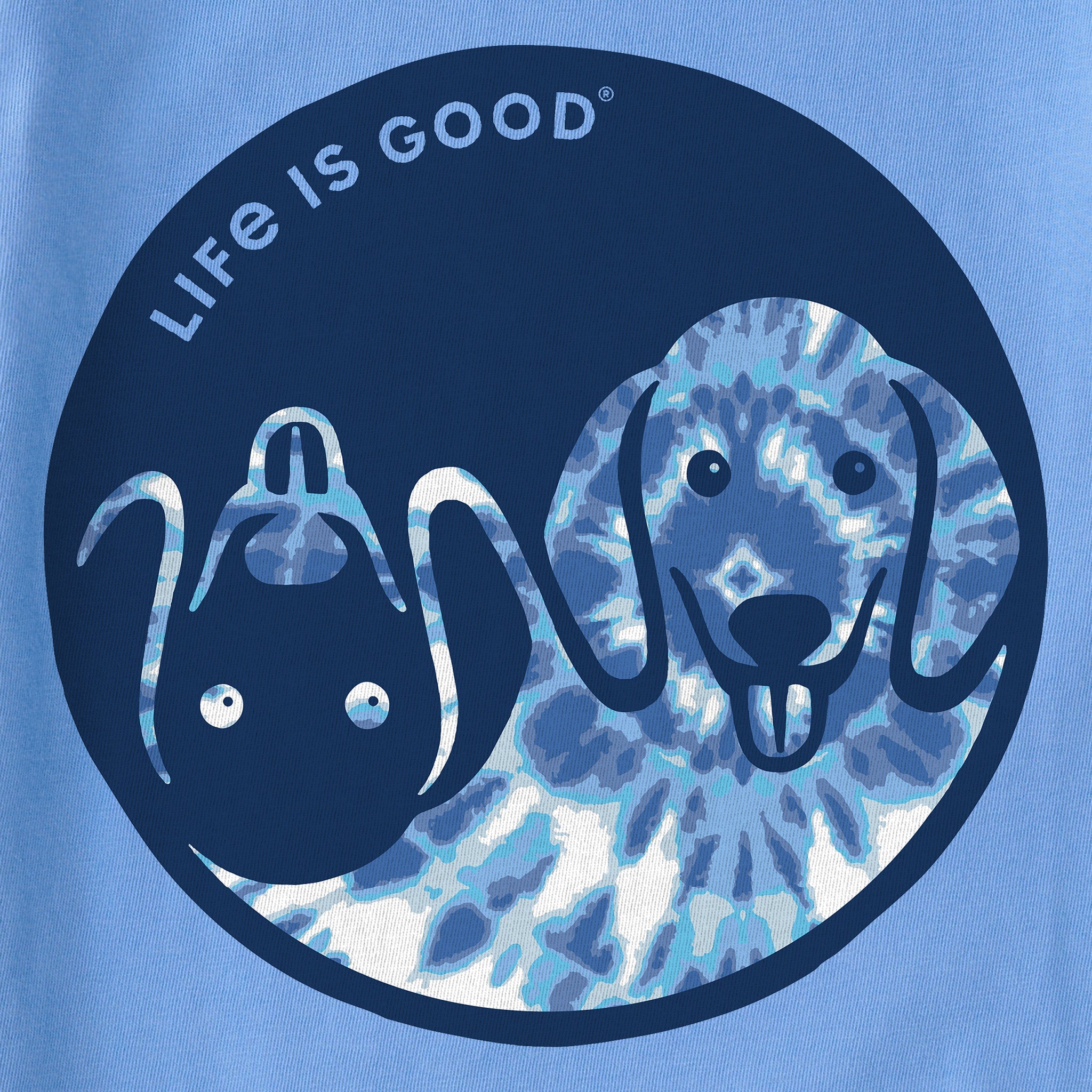 Kids Tie Dye Yin Yang Pup Short Sleeve Crusher Tee