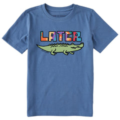 Kids Tie Dye Later Gator Short Sleeve Crusher Tee