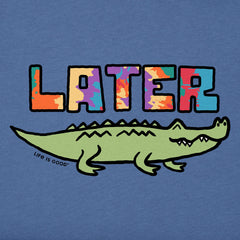 Kids Tie Dye Later Gator Short Sleeve Crusher Tee