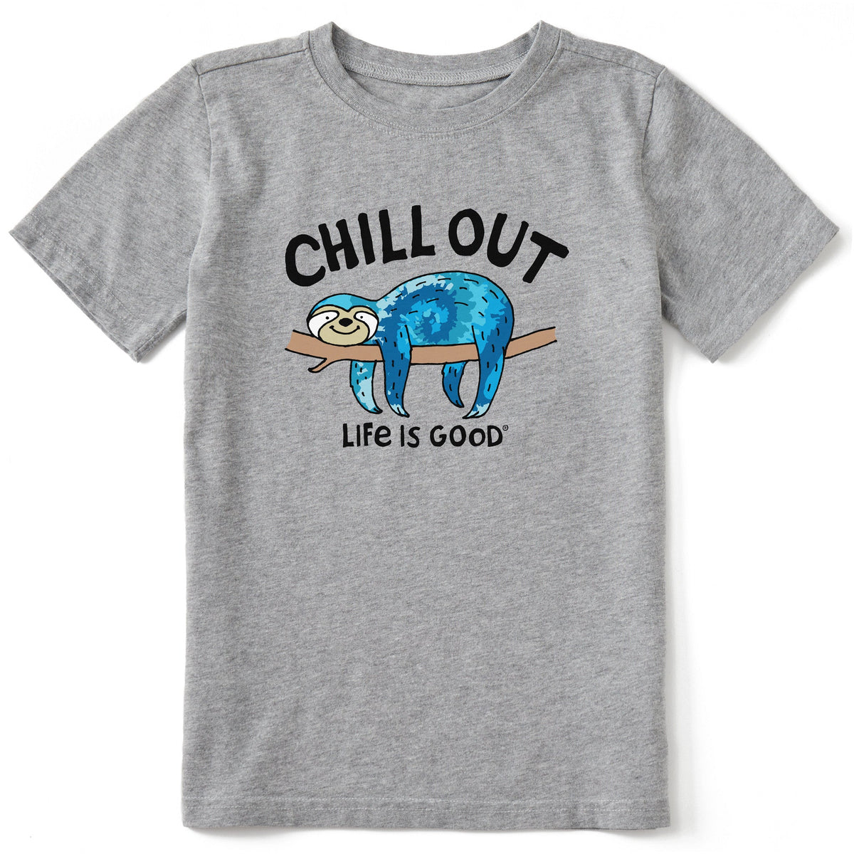 Kids Tie Dye Chill Out Sloth Short Sleeve Crusher Tee
