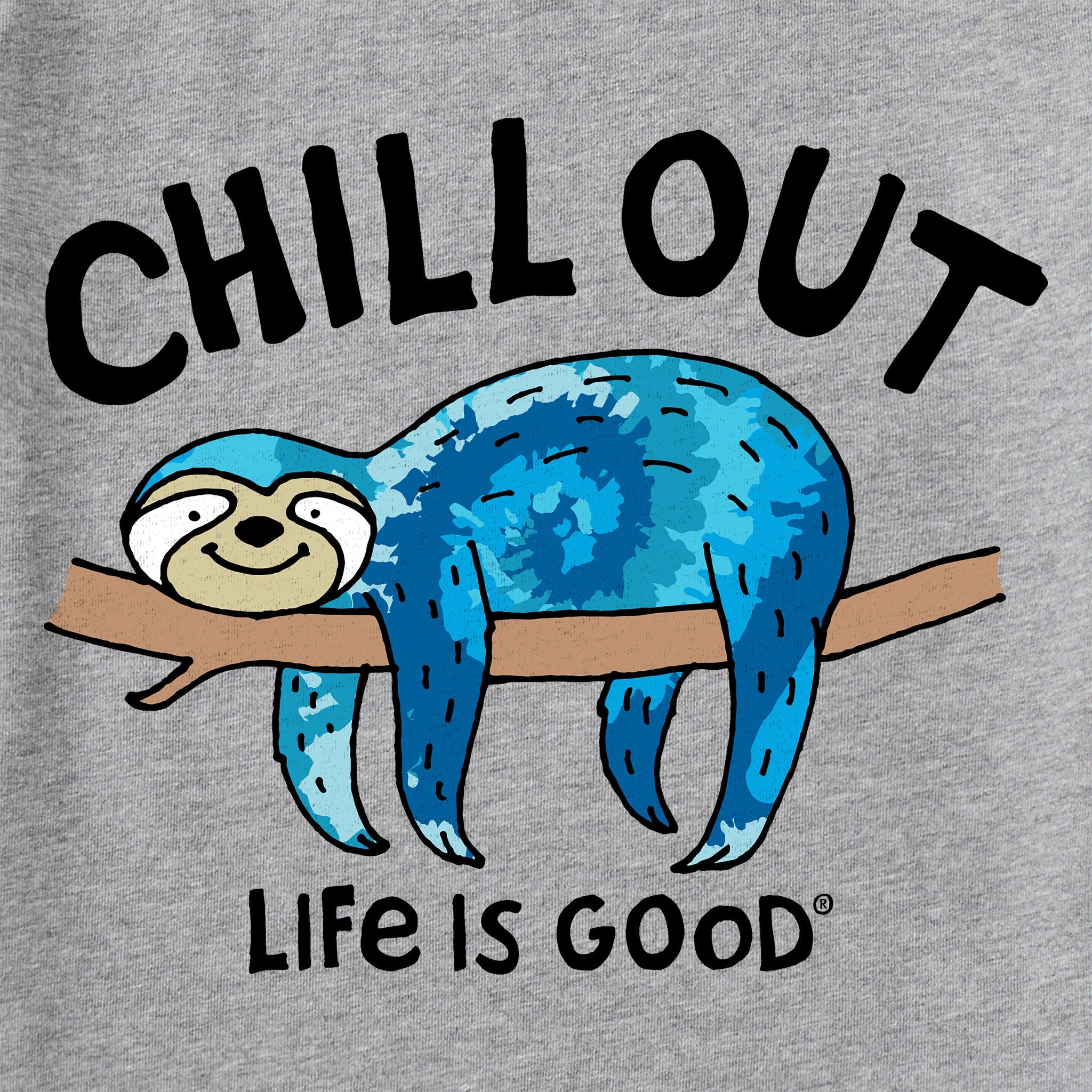 Kids Tie Dye Chill Out Sloth Short Sleeve Crusher Tee