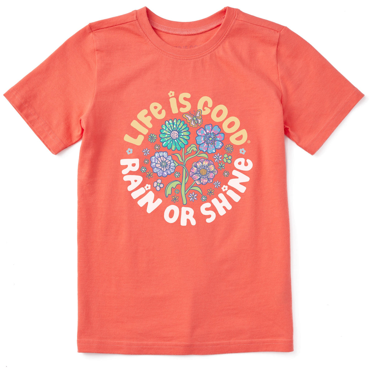 Kids Tie Dye Rain or Shine Trippy Short Sleeve Crusher Tee