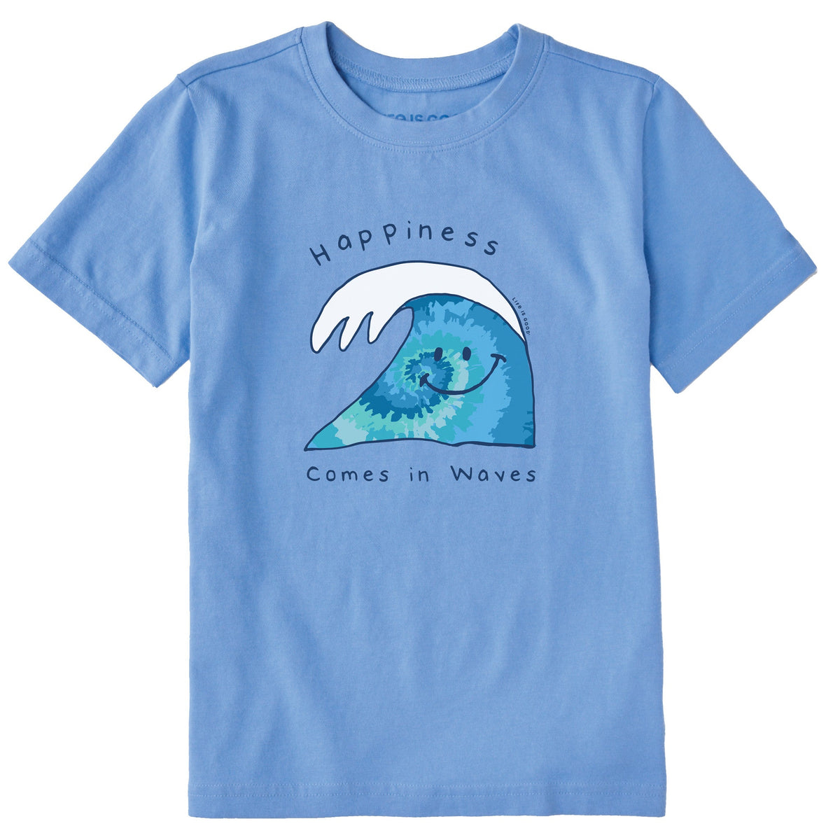 Kids Tie Dye Wave Short Sleeve Crusher Tee