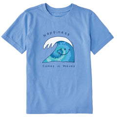 Kids Tie Dye Wave Short Sleeve Crusher Tee