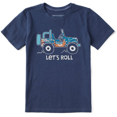Kids Tie Dye Lets Roll ATV Short Sleeve Crusher Tee