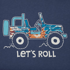 Kids Tie Dye Lets Roll ATV Short Sleeve Crusher Tee