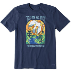 Men's Tie Dye Earth Has Music Short Sleeve Tee