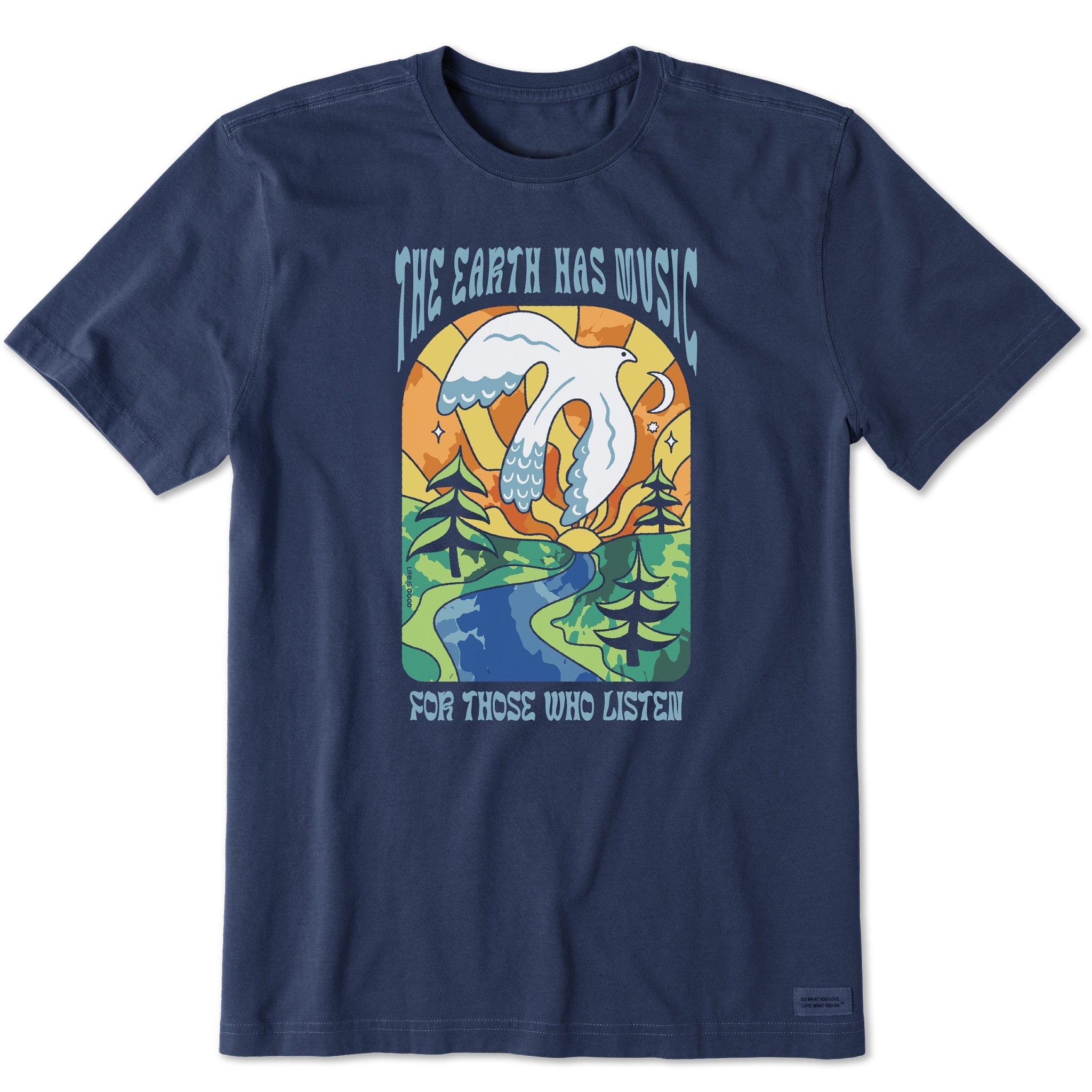 Men's Tie Dye Earth Has Music Short Sleeve Tee