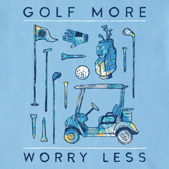 Men's Tie Dye Golf More Worry Less Short Sleeve Tee