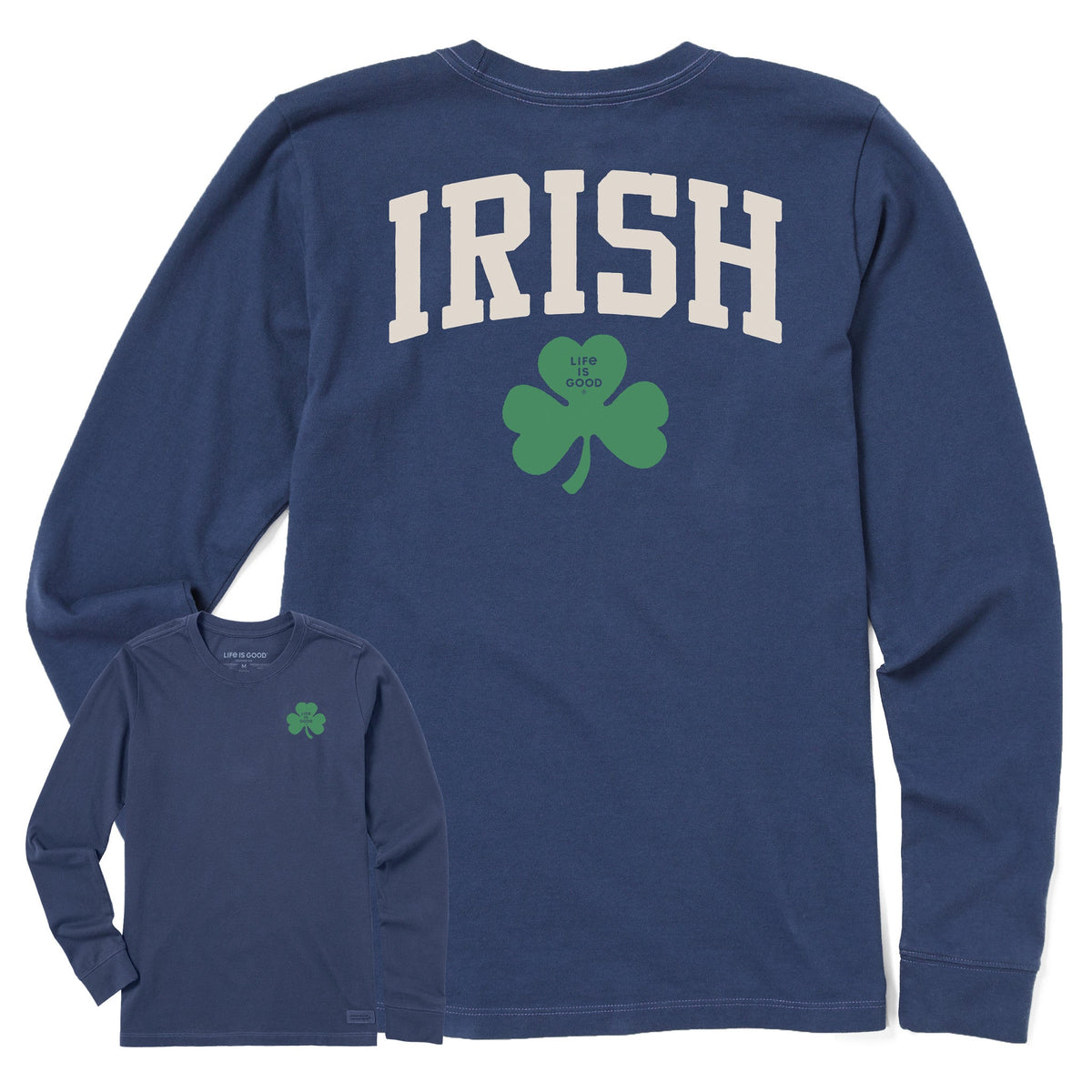 Women's Irish Clover Long Sleeve Crusher Tee