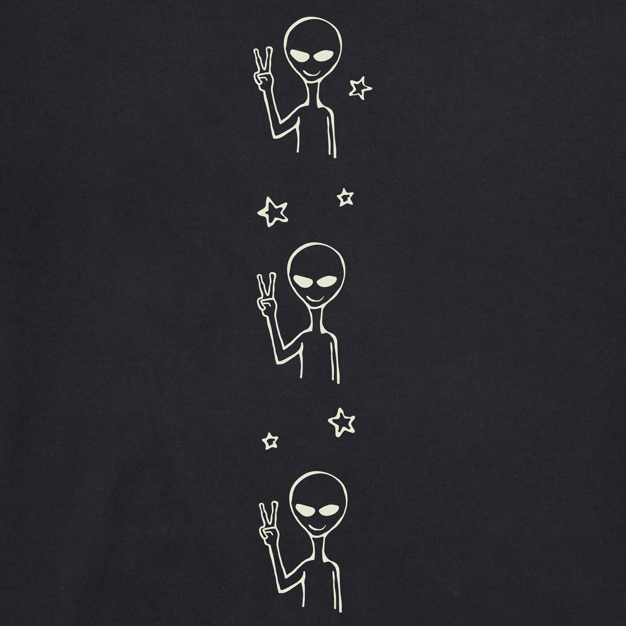 Kids Alien Peace Out Long Sleeve Crusher Tee