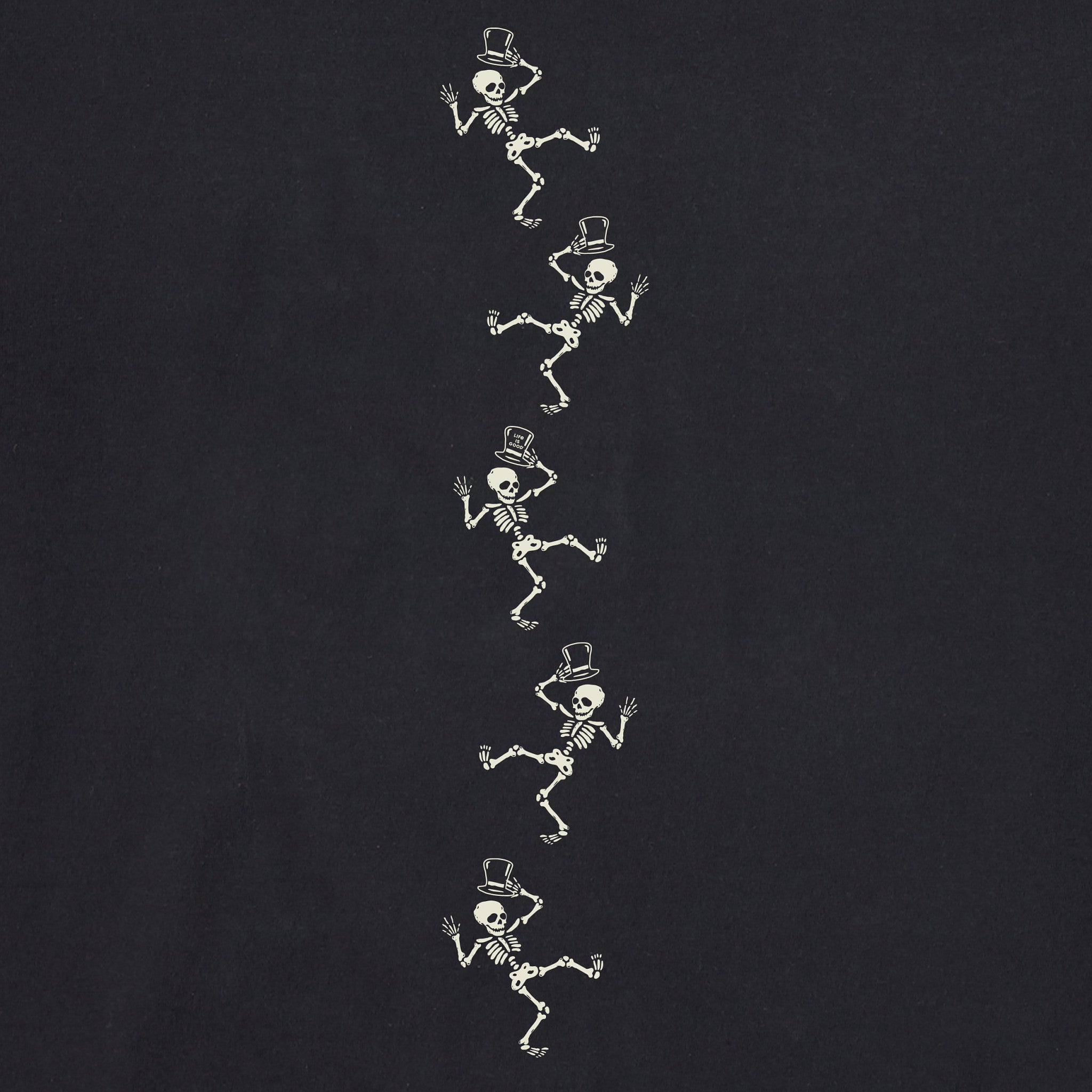 Women's Dancing Skeletons Long Sleeve Crusher Tee