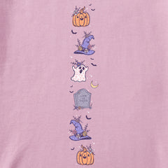 Women's Doodle Halloween Long Sleeve Crusher Tee