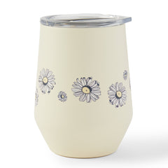 Adult Unisex Falling Daisies 10 oz. Wine Tumbler