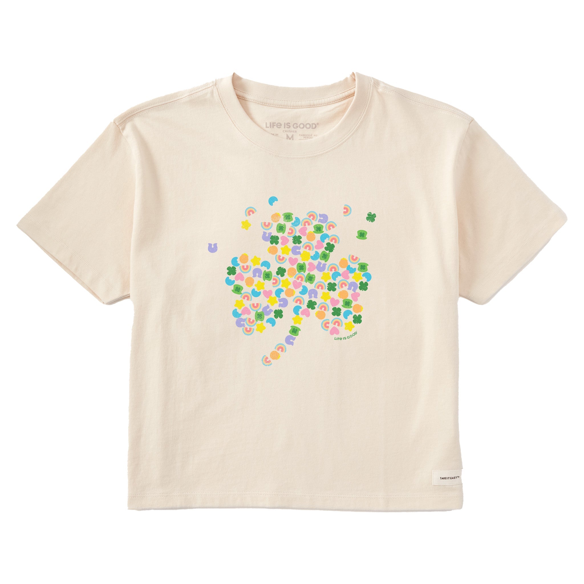 Women's Charmed Clover Short Sleeve Crusher Boxy Tee