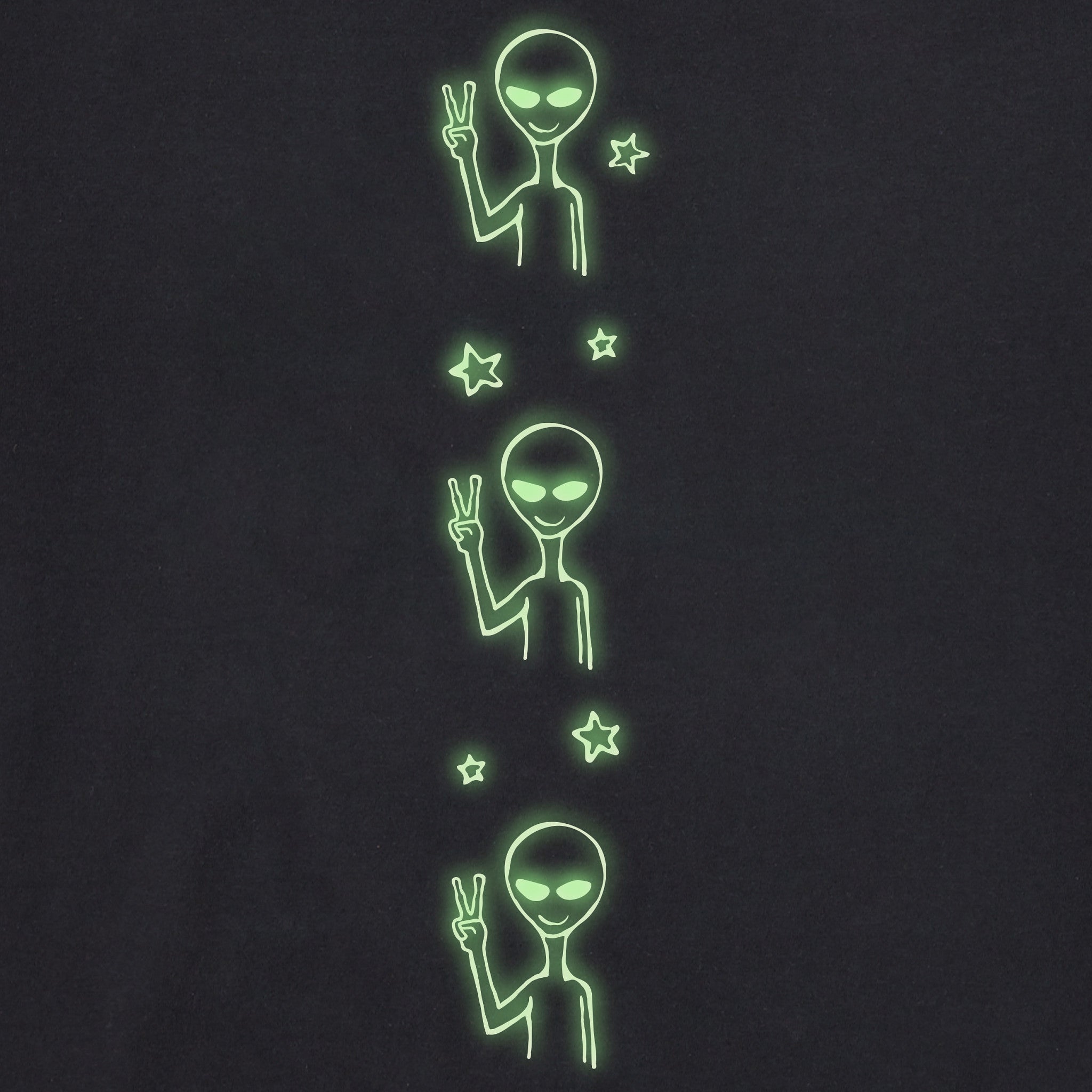 Women's Alien Peace Out Long Sleeve Crusher Boxy Tee