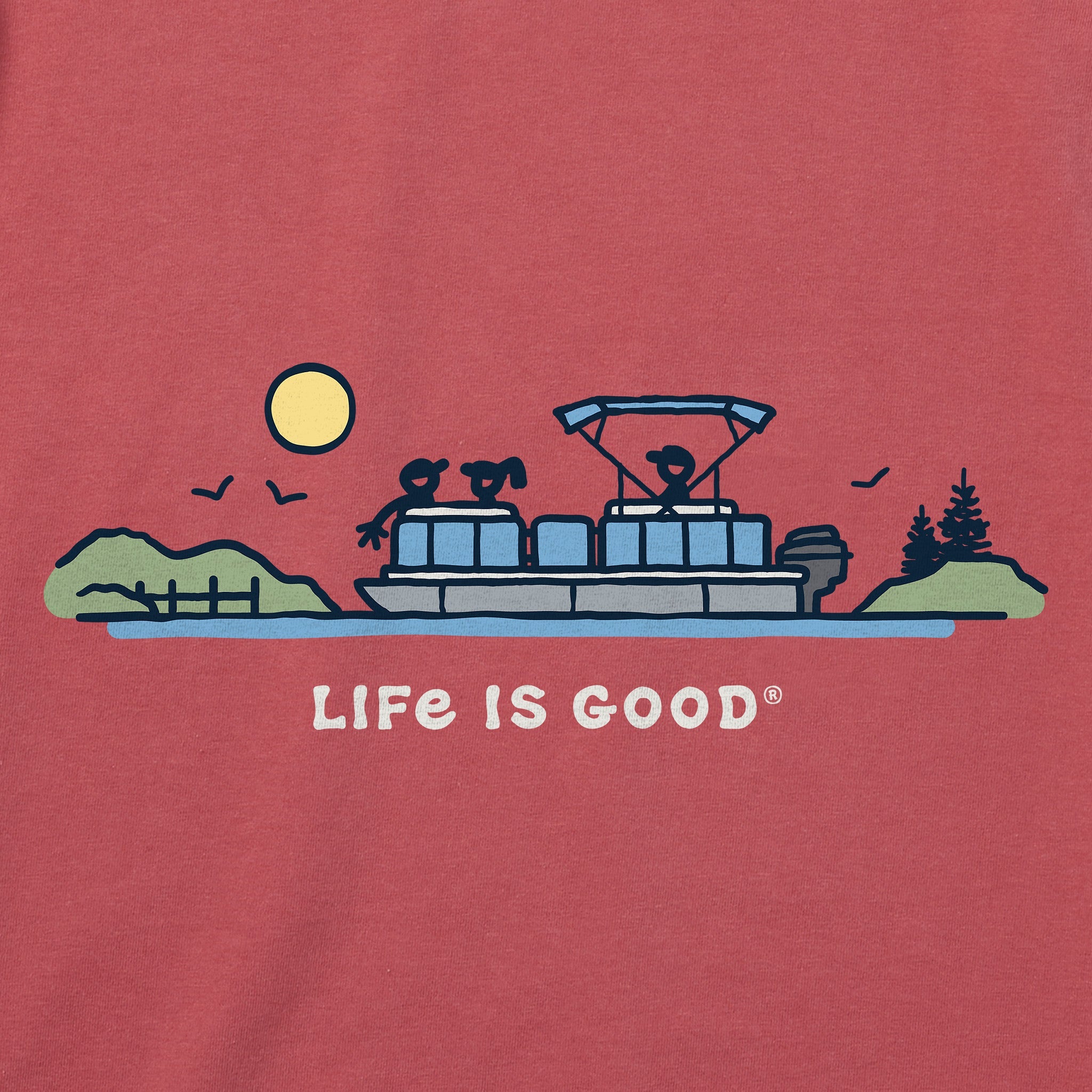 Men's Pontoon Boat Vista Short Sleeve Crusher Tee