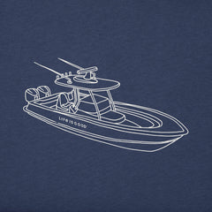 Men's Linear Fishing Boat Short Sleeve Tee