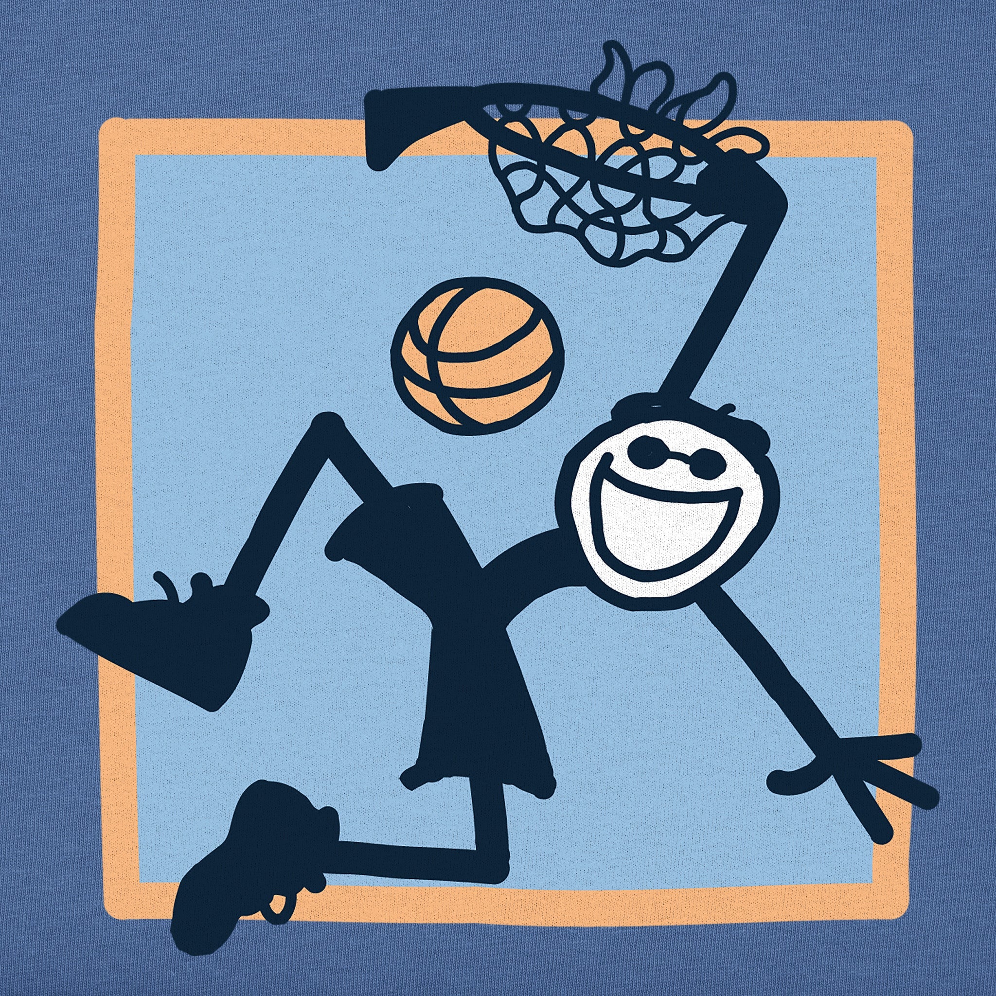 Kids Jake Basketball Square Short Sleeve Crusher Tee