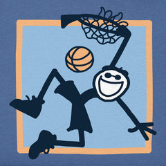 Kids Jake Basketball Square Short Sleeve Crusher Tee