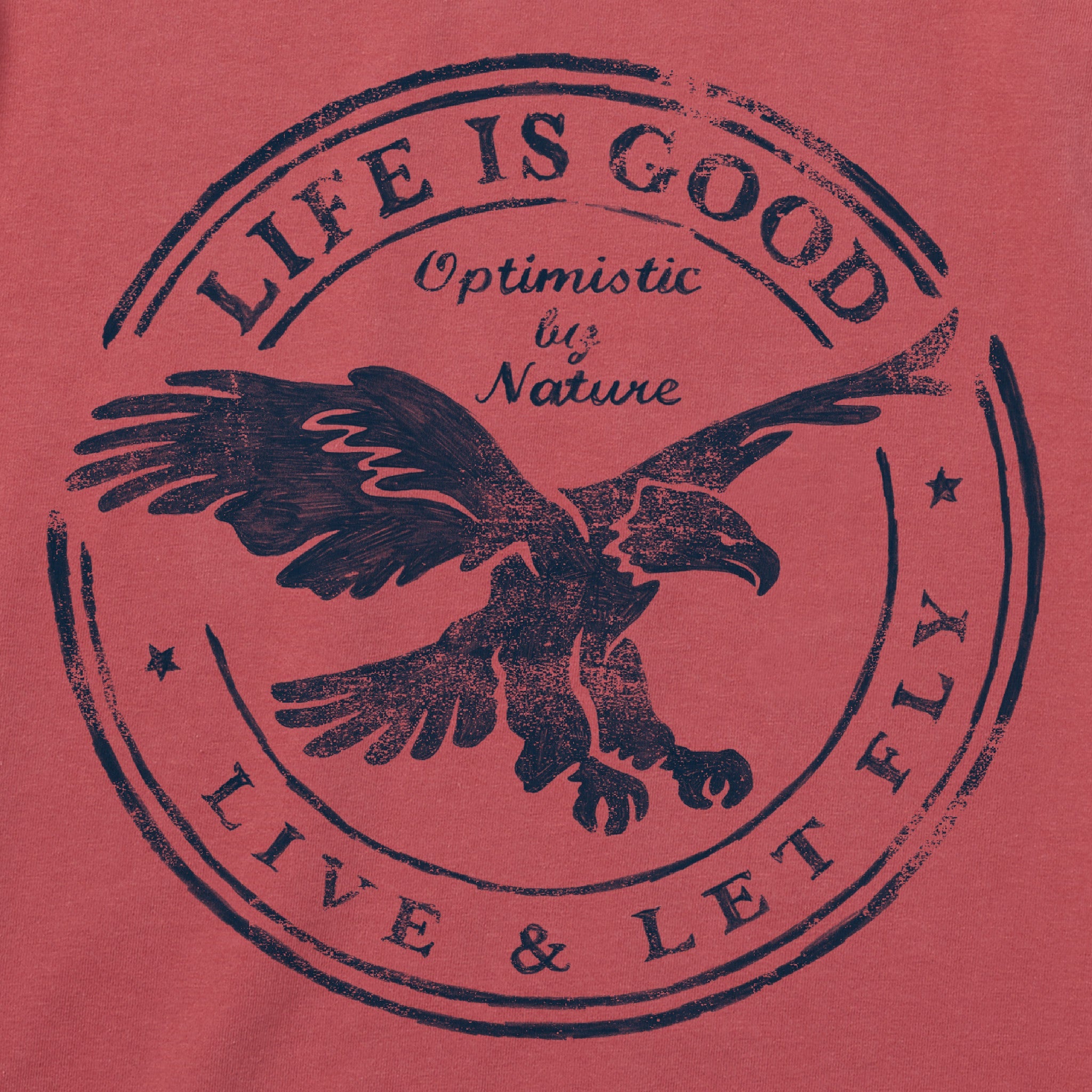 Men's Live and Let Fly Eagle Short Sleeve Crusher Tee