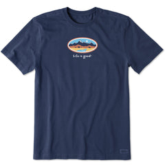 Men's Mountain Scene Oval Short Sleeve Crusher Tee