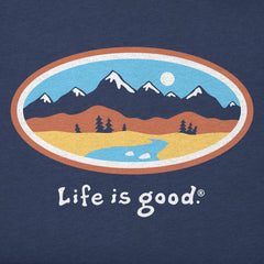 Men's Mountain Scene Oval Short Sleeve Crusher Tee