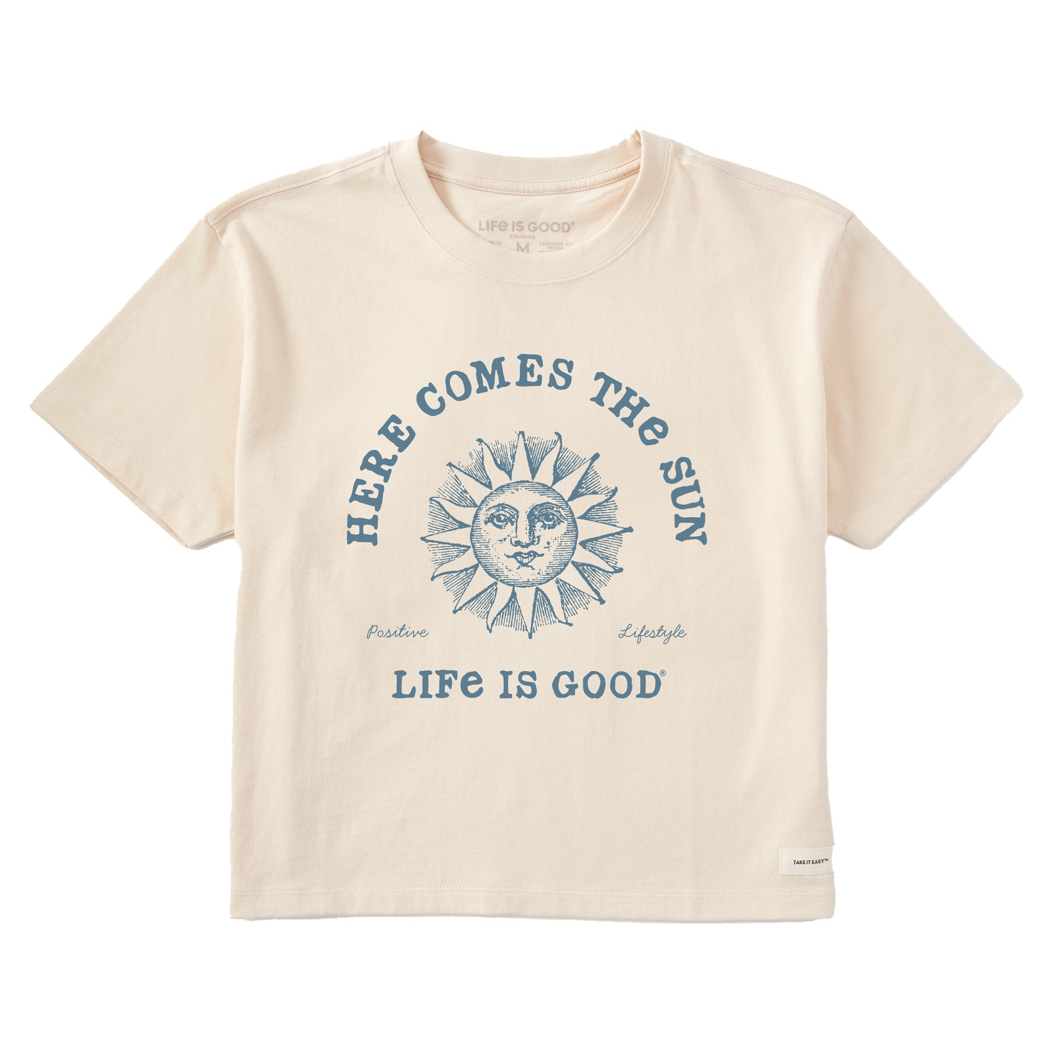 Women's Crafty Here Comes the Sun Short Sleeve Crusher Boxy Tee